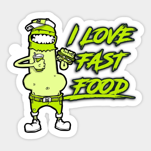 I Love Fast Food Sticker by HaddyTheCreator